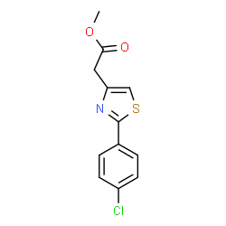 2-(4-Chlorophenyl)-4-thiazoleacetic acid methyl ester结构式