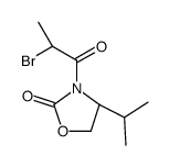 (4S)-3-(2-bromopropanoyl)-4-propan-2-yl-1,3-oxazolidin-2-one结构式