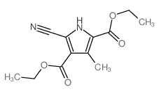 diethyl 5-cyano-3-methyl-1H-pyrrole-2,4-dicarboxylate结构式