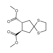(-)-trans-(7R,8R)-1,4-dithiaspiro[4.4]nonane-7,8-dicarboxylic acid dimethyl ester Structure