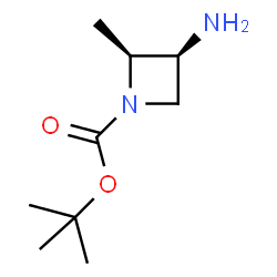 tert-butyl cis-3-amino-2-methylazetidine-1-carboxylate Structure