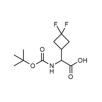 2-((叔丁氧羰基)氨基)-2-(3,3-二氟环丁基)乙酸结构式