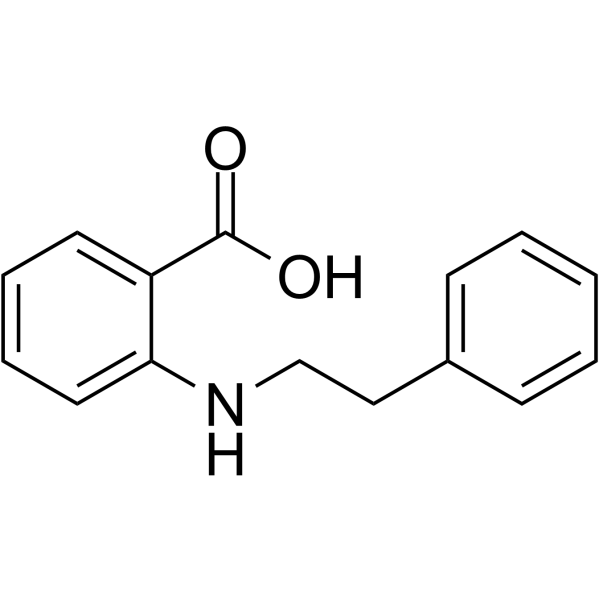 2-[(2-苯乙基)氨基]苯甲酸结构式
