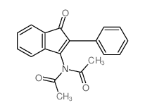 Acetamide,N-acetyl-N-(1-oxo-2-phenyl-1H-inden-3-yl)- Structure