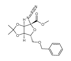 methyl 2,5-anhydro-2-azido-6-O-benzyl-3,4-O-isopropylidene-β-D-ribo-hexulofuranosonate Structure