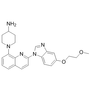1-[2-[5-(2-甲氧基乙氧基)苯并咪唑-1-基]喹啉-8-基]哌啶-4-基胺图片