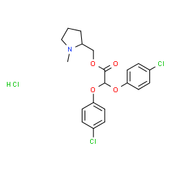 (+)-(1-methylpyrrolidin-2-yl)methyl bis(4-chlorophenoxy)acetate hydrochloride Structure