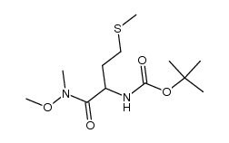 [1-(methoxy-methyl-carbamoyl)-3-methylsulfanyl-propyl]-carbamic acid tert-butyl ester Structure