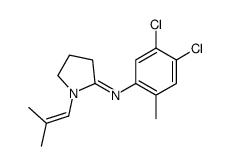 N-(4,5-dichloro-2-methylphenyl)-1-(2-methylprop-1-enyl)pyrrolidin-2-imine结构式