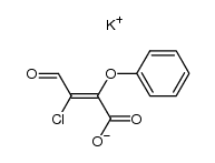 potassium 3-chloro-2-phenoxy-3-formylacrylate Structure