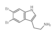 3-(2-Aminoethyl)5, 6-dibromoindole结构式