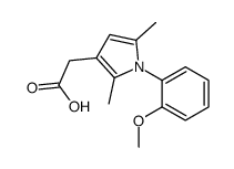 2-[1-(2-methoxyphenyl)-2,5-dimethylpyrrol-3-yl]acetic acid Structure
