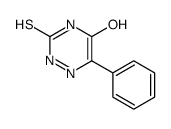 6-Phenyl-3-sulphanyl-1,2,4-triazin-5(2H)-one, 2,5-Dihydro-5-oxo-6-phenyl-3-sulphanyl-1,2,4-triazine结构式