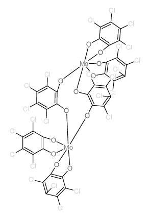 Molybdenum, bis[m-[3,4,5,6-tetrachloro-1,2-benzenediolato(2-)-O:O']]tetrakis[3,4,5,6-tetrachloro-1,2-benzenediolato(2-)-O,O']di-(9CI)结构式