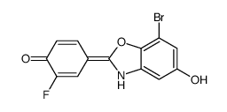 7-bromo-2-(3-fluoro-4-hydroxyphenyl)-1,3-benzoxazol-5-ol Structure