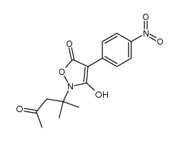 2-(1,1-dimethyl-3-oxo-butyl)-4-(4-nitro-phenyl)-isoxazolidine-3,5-dione结构式