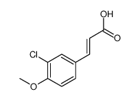 (E)-3-(3-chloro-4-methoxyphenyl)prop-2-enoic acid结构式