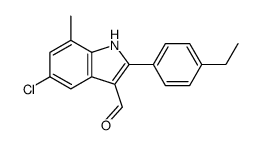 1H-Indole-3-carboxaldehyde,5-chloro-2-(4-ethylphenyl)-7-methyl-(9CI) structure