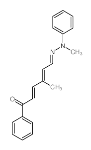2,4-Hexadienal,3-methyl-6-oxo-6-phenyl-, 1-(2-methyl-2-phenylhydrazone)结构式