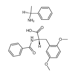 2,5-dimethoxy-N-benzoyl-L-phenylalanine , (S)-1-phenyl-ethylamine salt Structure