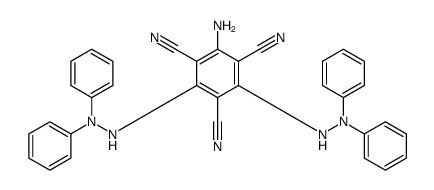 2-amino-4,6-bis(2,2-diphenylhydrazinyl)benzene-1,3,5-tricarbonitrile Structure