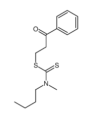 (3-oxo-3-phenylpropyl) N-butyl-N-methylcarbamodithioate结构式