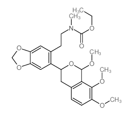 ethyl N-methyl-N-[2-[6-(1,7,8-trimethoxyisochroman-3-yl)benzo[1,3]dioxol-5-yl]ethyl]carbamate Structure