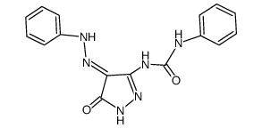 1-(5-oxo-4-phenylhydrazono-4,5-dihydro-1H-pyrazol-3-yl)-3-phenyl-urea结构式