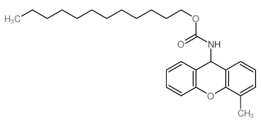 dodecyl N-(4-methyl-9H-xanthen-9-yl)carbamate结构式