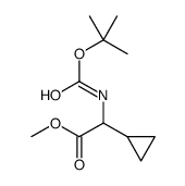 N-叔丁氧羰基-环丙基甘氨酸甲酯结构式