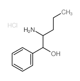 Benzenemethanol, a-(1-aminobutyl)-, hydrochloride(1:1) Structure