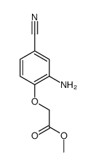 methyl 2-(2-amino-4-cyanophenoxy)acetate结构式