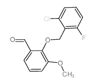 2-[(2-氯-6-氟苄基)氧基]-3-甲氧基苯甲醛结构式