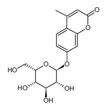 4-甲基香豆素基-Α-L-吡喃艾杜糖苷结构式
