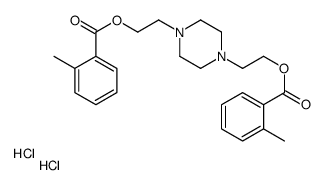 2-[4-[2-(2-methylbenzoyl)oxyethyl]piperazin-1-yl]ethyl 2-methylbenzoate,dihydrochloride Structure