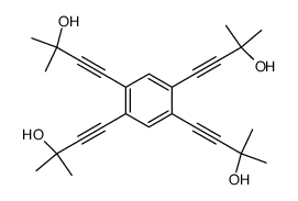 4,4',4'',4'''-(benzene-1,2,4,5-tetrayl)tetrakis(2-methylbut-3-yn-2-ol)结构式
