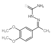 [1-(3,4-dimethoxyphenyl)ethylideneamino]thiourea结构式