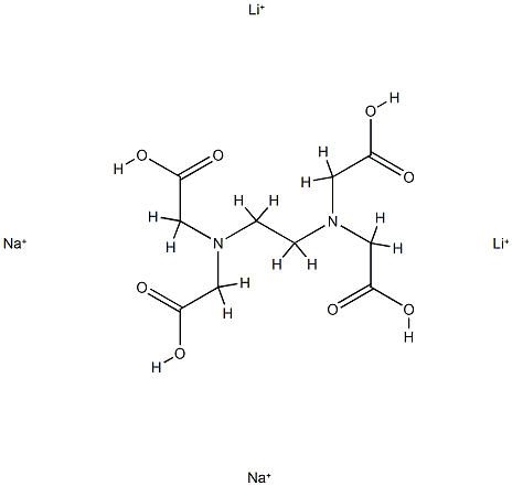 dilithium disodium N,N'-ethylenebis[N-(carboxylatomethyl)aminoacetate]结构式