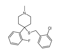 4-((2-chlorobenzyl)thio)-4-(2-fluorophenyl)-1-methylpiperidine Structure