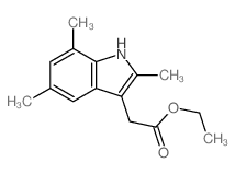 1H-Indole-3-aceticacid, 2,5,7-trimethyl-, ethyl ester Structure