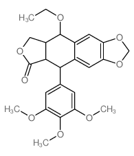 5-ethoxy-9-(3,4,5-trimethoxyphenyl)-5a,6,8a,9-tetrahydro-5H-[2]benzofuro[5,6-f][1,3]benzodioxol-8-one结构式