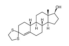3,3-Ethandiyldimercapto-oestro-4-en-17β-ol Structure