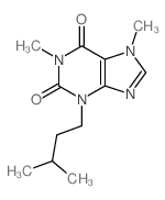 1,7-dimethyl-3-(3-methylbutyl)purine-2,6-dione Structure