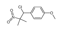 1-(4-methoxyphenyl)-1-chloro-2-methyl-2-nitropropane结构式