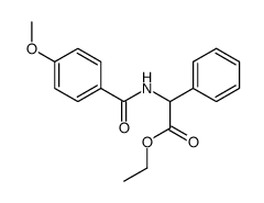 ethyl 2-(4-methoxybenzamido)-2-phenylacetate结构式