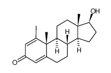 17β-hydroxy-1-methyl-1,4-androstadiene-3-one Structure