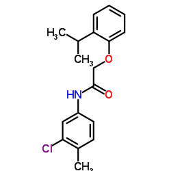 N-(3-Chloro-4-methylphenyl)-2-(2-isopropylphenoxy)acetamide结构式