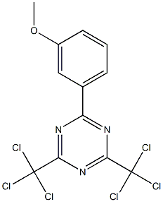 2-(3-甲氧基苯基)-4,6-双(三氯甲基)-1,3,5-三嗪结构式