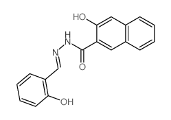 3-羟基-N′-[(2-羟基苯基)亚甲基]-2-萘甲酰肼结构式