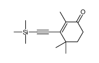 2,4,4-trimethyl-3-(2-trimethylsilylethynyl)cyclohex-2-en-1-one结构式